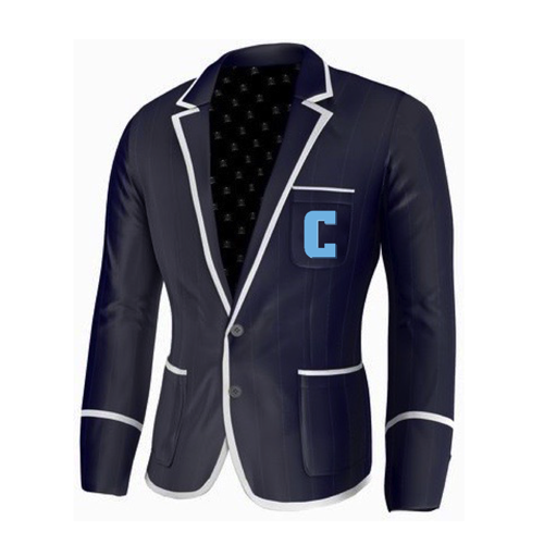Adé Lang Columbia University Legacy Blazer - Navy Blue with White edging and Embroidered C