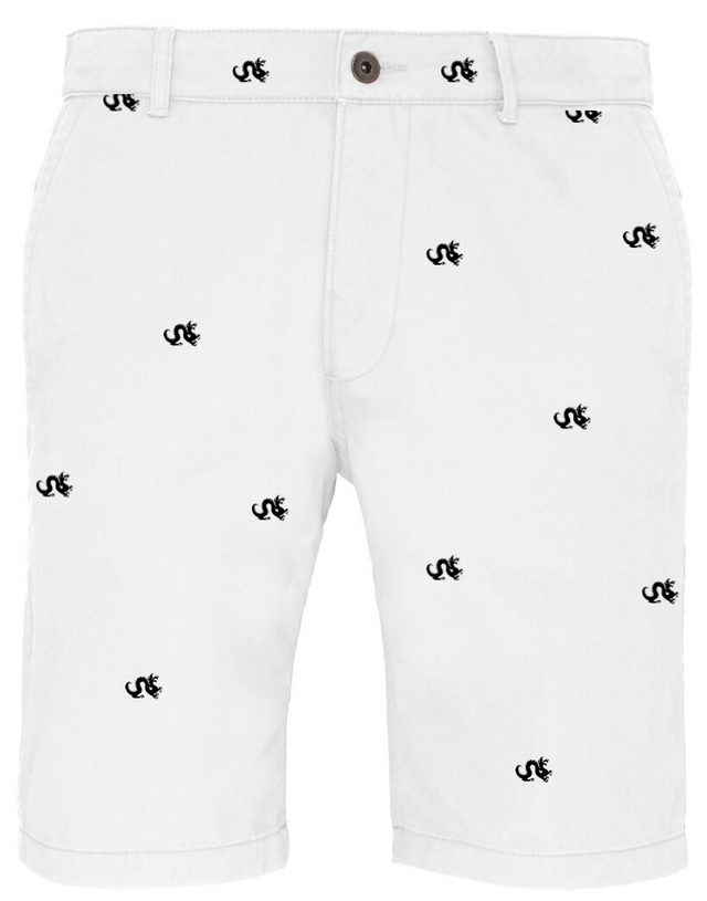 Drexel Dragon embroidered motif shorts by ade lang