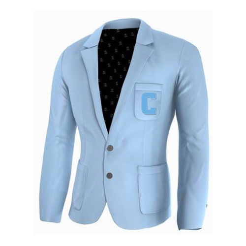 Adé Lang Columbia University Legacy Blazer - Light Blue with Embroidered C