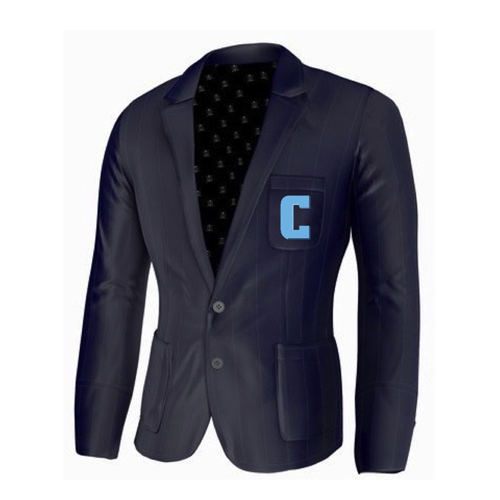 Adé Lang Columbia University Legacy Blazer - Navy Blue with Embroidered C