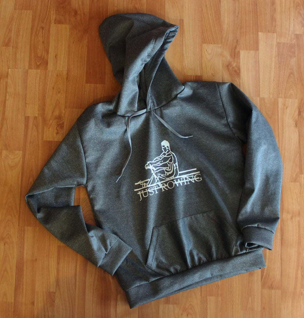 Grey Just Rowing hoodie sweatshirt